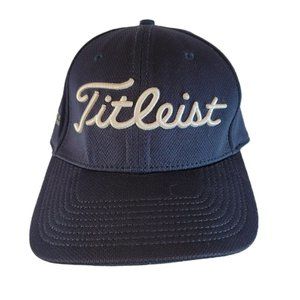 Titleist Baseball Hat Mens M-L Blue White Logo Silverstone LV Stretch New Era
